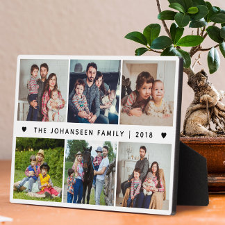 Modern Family Photo Collage Template Cute Keepsake Fotoplatte