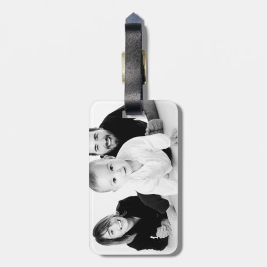 Modern Family Photo Keepsake Gepäckanhänger (Rückseite vertikal)