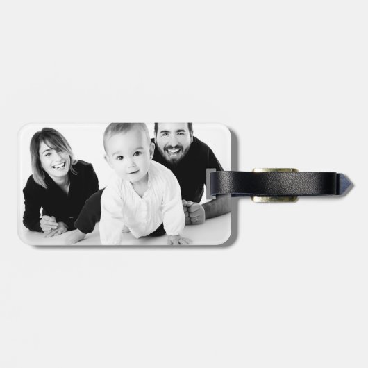 Modern Family Photo Keepsake Gepäckanhänger (Rückseite horizontal)