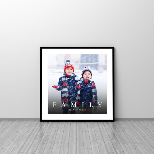 Modern Family Photo Personalized Template Fotodruck