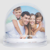 Modern Family Photo with Name  Schneekugeln (Vorderseite)