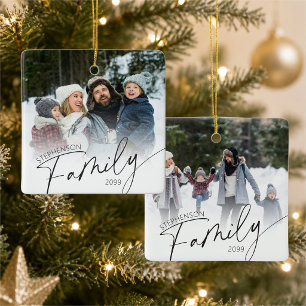 Modern Family Schrift Overlay 2 Fotos Keramikornament