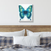 Modern Fantasy Fractal Art Watercolor Butterfly Leinwanddruck (Insitu (Schlafzimmer))
