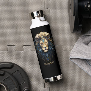 Modern Fantasy Lion Zodiac Star Sign Name Leo Trinkflasche