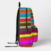 Modern farbenfroh blaue Streifen Backpack Bedruckter Rucksack (Links)