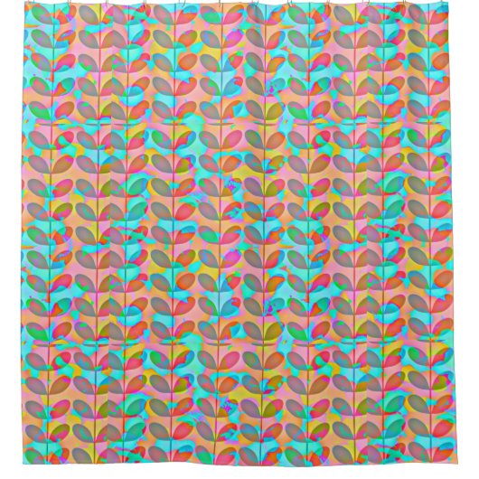 Modern farbenfroh Bright Blue Kletterhexen: Duschvorhang (Vorderseite)