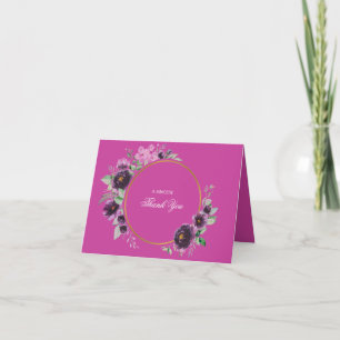 Modern farbenfroh floral Danke Karte