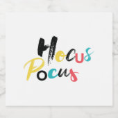 Modern, farbenfroh, lustig, cool, trendig Hocus Po Bierflaschenetikett (Einzelnes Label)
