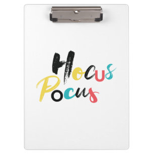 Modern, farbenfroh, lustig, cool, trendig Hocus Po Klemmbrett