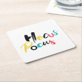 Modern, farbenfroh, lustig, cool, trendig Hocus Po Rechteckiger Pappuntersetzer (angewinkelt)