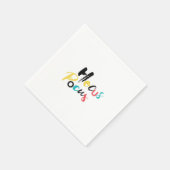 Modern, farbenfroh, lustig, cool, trendig Hocus Po Serviette (Ecke)