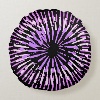 Modern farbenfroh Magenta Rundwurfkissen Rundes Kissen