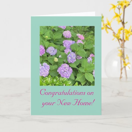 Modern & farbenfroh, neue Zuhause, geklappt Karte (Gelbe Blume)