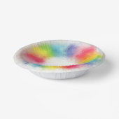 Modern farbenfroh rosa Rosa Gelb Orange Blau Grün Pappteller (Gewinkelt)