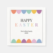 Modern farbenfrohe Eier Einfache Bezeichnung Niedl Serviette (Vorderseite)