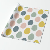 Modern farbenfrohe Eiermuster | Osterwrap Pa Geschenkpapier (Ungerollt)