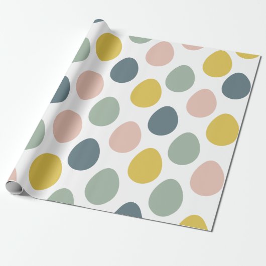 Modern farbenfrohe Eiermuster | Osterwrap Pa Geschenkpapier (Ungerollt)