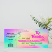 Modern farbenfrohe Festspiele Rosa Rainbow Hochzei (Stehend Vorderseite)