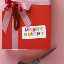 Modern farbenfrohe, helle Geschenkmarke