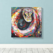 Modern farbenfrohe Schlange Kunst, Dichtung und Mu Leinwanddruck (Insitu (Holzboden))