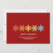 Modern farbenfrohe Schneeflocken Weihnachten Foto (Vorderseite)