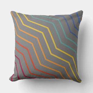 Modern farbenfrohe Zigzag Muster Kissen