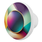 Modern farbenfroher Juwel Toned Keramikknauf (Rechts)