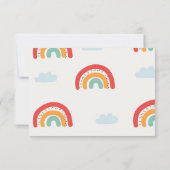 Modern farbenfroher Regenbogen Danke Karte (Rückseite)