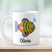 Modern farbenfroher tropischer Fisch Kaffeetasse