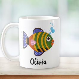 Modern farbenfroher tropischer Fisch Kaffeetasse