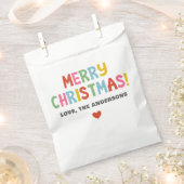 Modern Farbig Frohe Weihnachten Geschenktütchen (Ausgeschnitten)