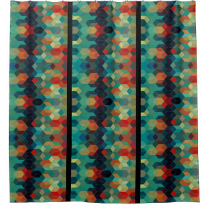Modern farbige Cubes & Stripes geometrisches Muste Duschvorhang