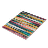 Modern farbige Pinselstriche Streifen Ölfarbe Fliese (Seite)