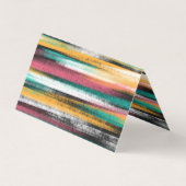 Modern farbige Pinselstriche Streifen Ölfarbe Visitenkarten (Rückseite)