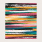 Modern farbige Pinselstriche Streifen Ölfarbe Visitenkarten (Innenseite Aufgefaltet)