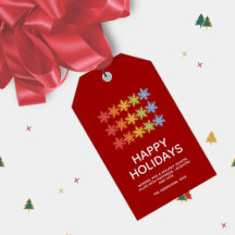 Modern farbige Schneeflocken Weihnachten