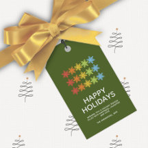 Modern farbige Schneeflocken Weihnachten