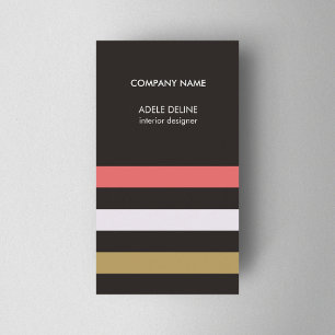 Modern farbige Streifen Designer Business Card Visitenkarte