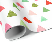 Modern farbige Weihnachts-Grün- und Rotes Dreieck Geschenkpapier (Rolleneckpunkt)
