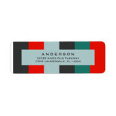 Modern farbige Weihnachts-II-Rückkehradresse (Vorne)