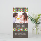 Modern farbige Weihnachtsfotokarte Feiertagskarte (Stehend Vorderseite)