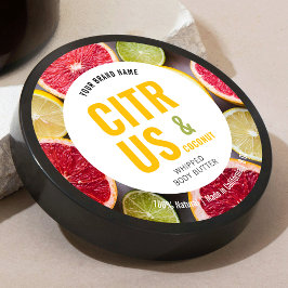 Modern farbiges Body Butter Scrub Produktlabel Runder Aufkleber