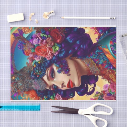 Modern farbiges Dekopapier Seidenpapier (Handwerk)