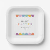 Modern farbiges Ei Einfaches Osterfest Party Pappteller (Vorderseite)