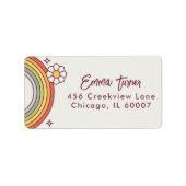 Modern farbiges, handgeschriebenes Etikett mit Sch Adressaufkleber (Vorne)