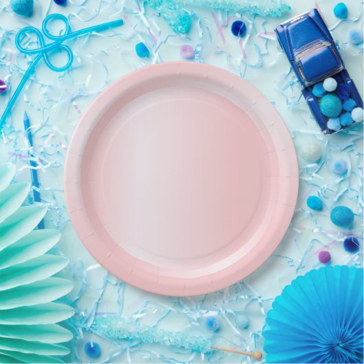 Modern farbrosa Rose Gold Trendvorlage Pappteller (Party)