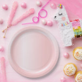 Modern farbrosa Rose Gold Trendvorlage Pappteller (Party)