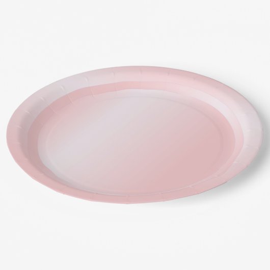 Modern farbrosa Rose Gold Trendvorlage Pappteller (Schrägansicht)