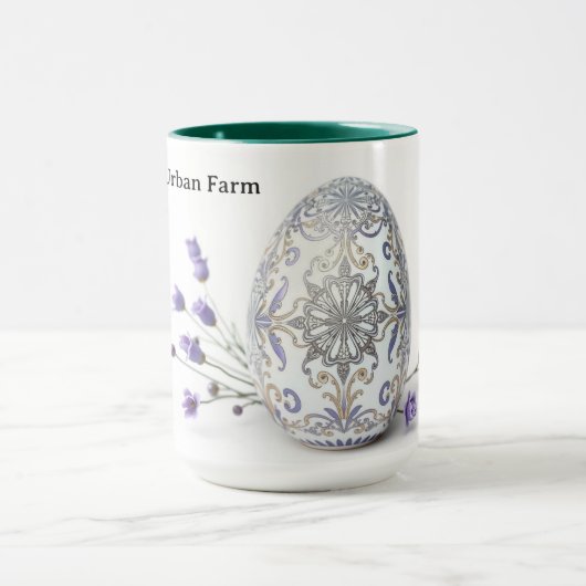 Modern Farm To Table Artisanal Egg Custom Tasse (Zentrum)