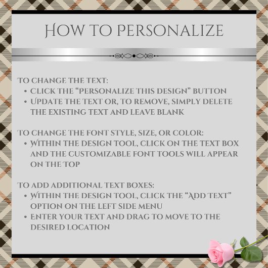 Modern Farmhouse Beige Plaid Pattern Tasche